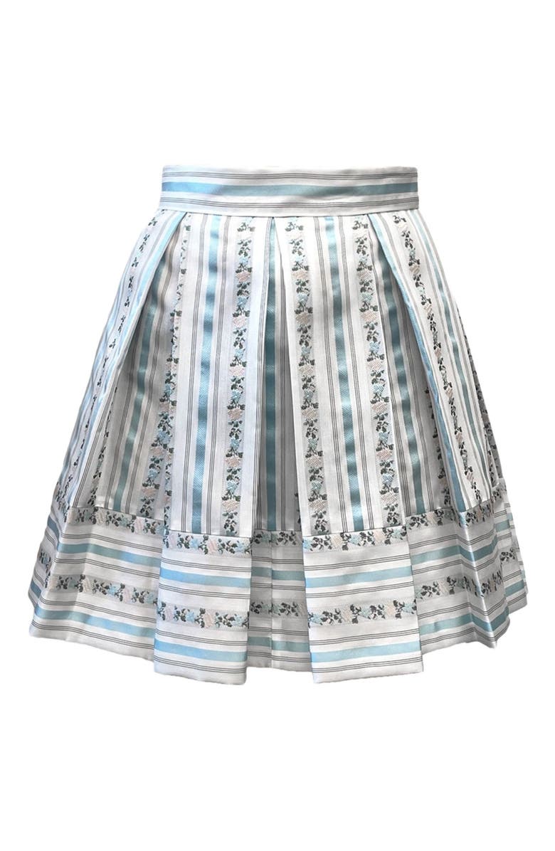 Anna Sui Ribbon Roses Skirt, Alternate, color, White Multi