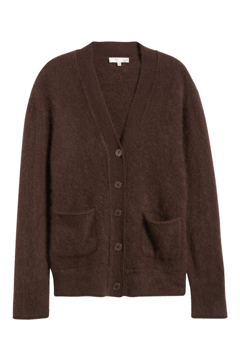 Applene Cashmere Cardigan, Alternate, color, CHOCOLATE BROWN