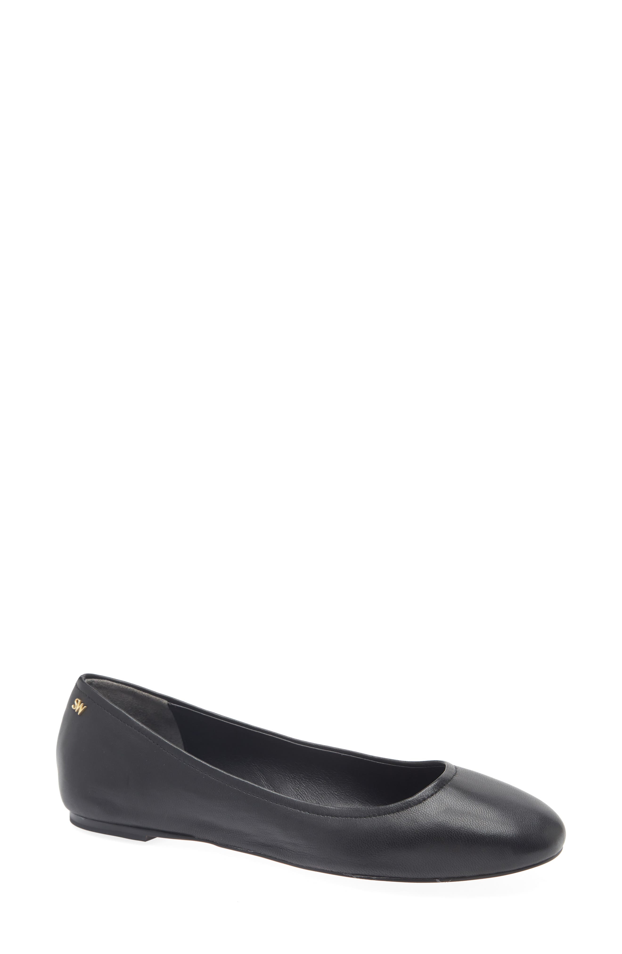 Stuart Weitzman Nadine Ballet Flat, Main, color, Black