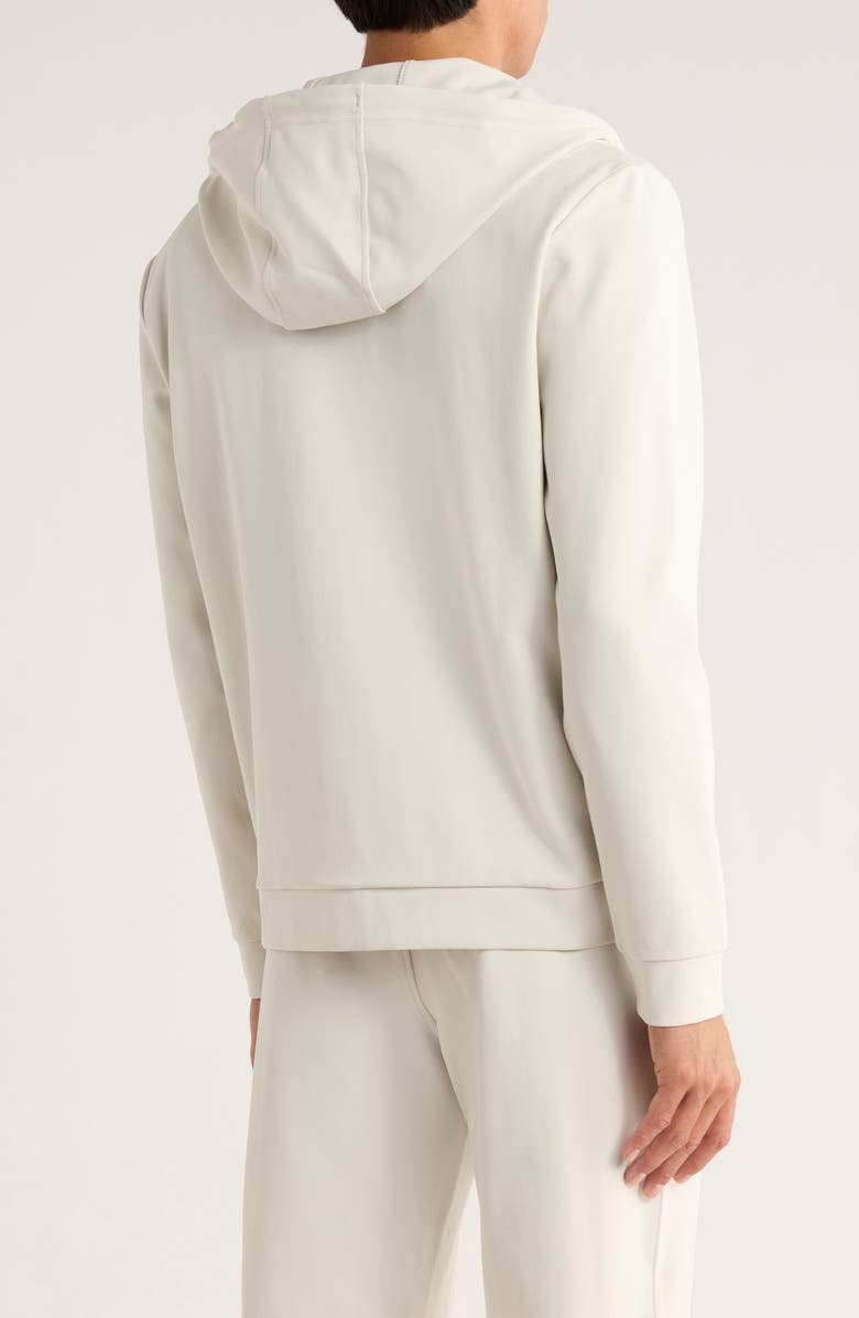 ORIGINAL PENGUIN SPORT Micro Texture Full Zip Hoodie, Alternate, color, Silver Birch