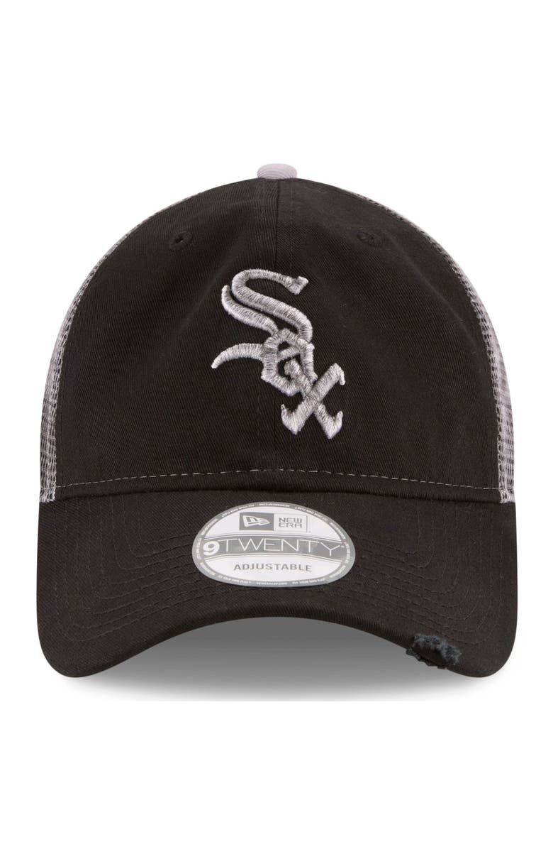 New Era Men's New Era Black Chicago White Sox Team Rustic 9TWENTY Trucker Adjustable Hat, Alternate, color, 