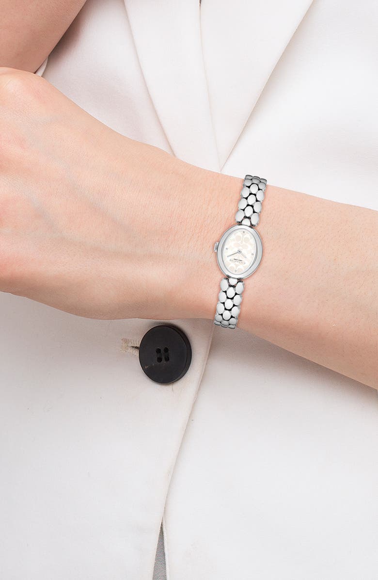 COACH Sammy Bracelet Watch, 22.5mm, Alternate, color, Silver White