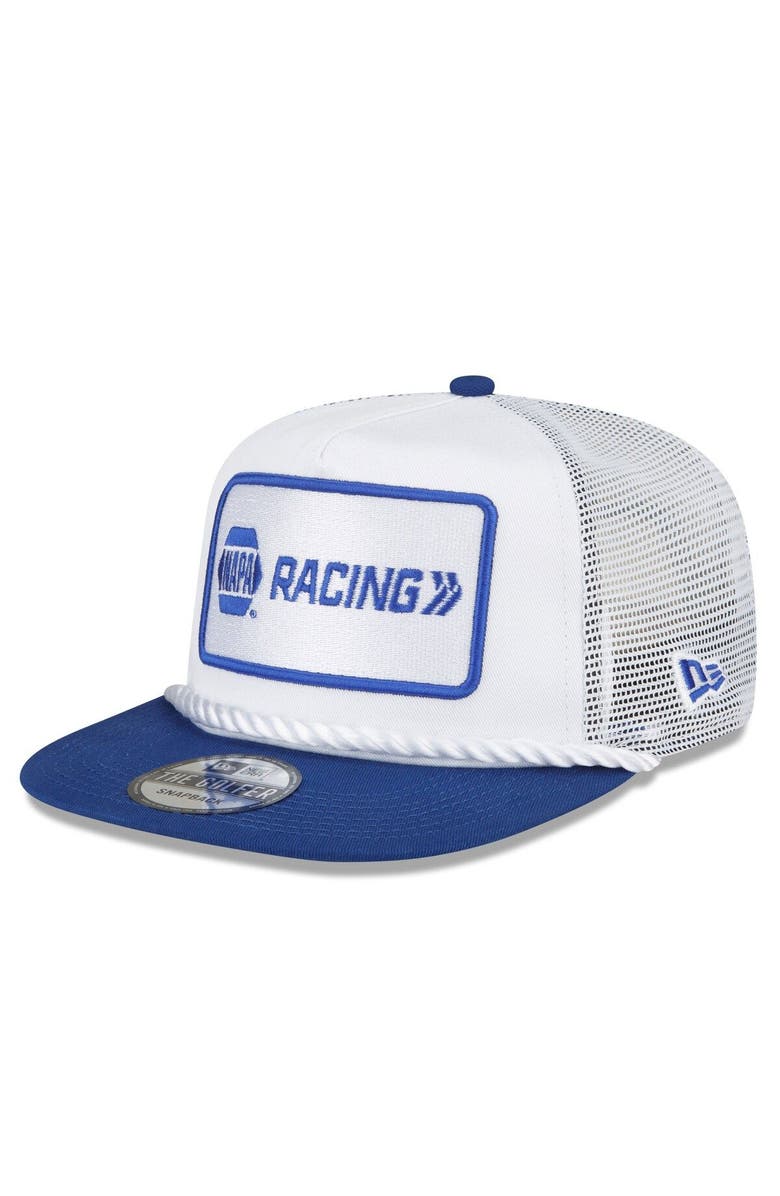 New Era Men's New Era White/Royal Chase Elliott NAPA Golfer Snapback Hat, Alternate, color, White