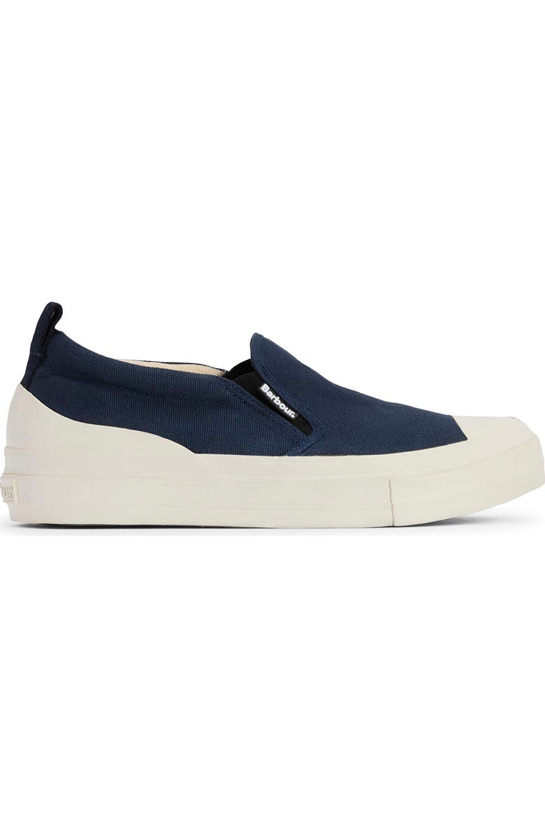 Barbour Cowan Canvas Slip-On Sneaker, Main, color, Navy