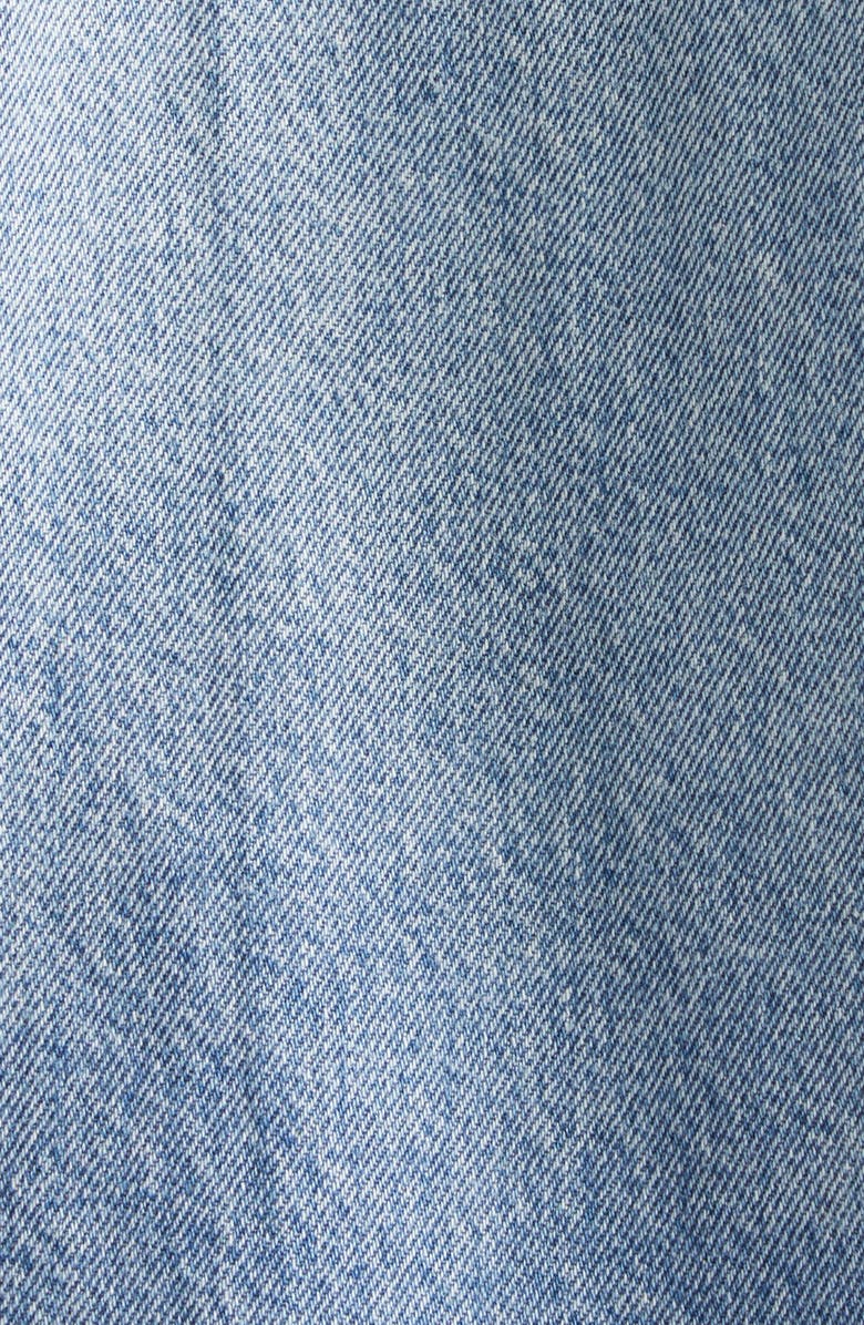 Alexander Wang Game Distressed Logo Denim Jacket, Alternate, color, Authentic Light Indigo