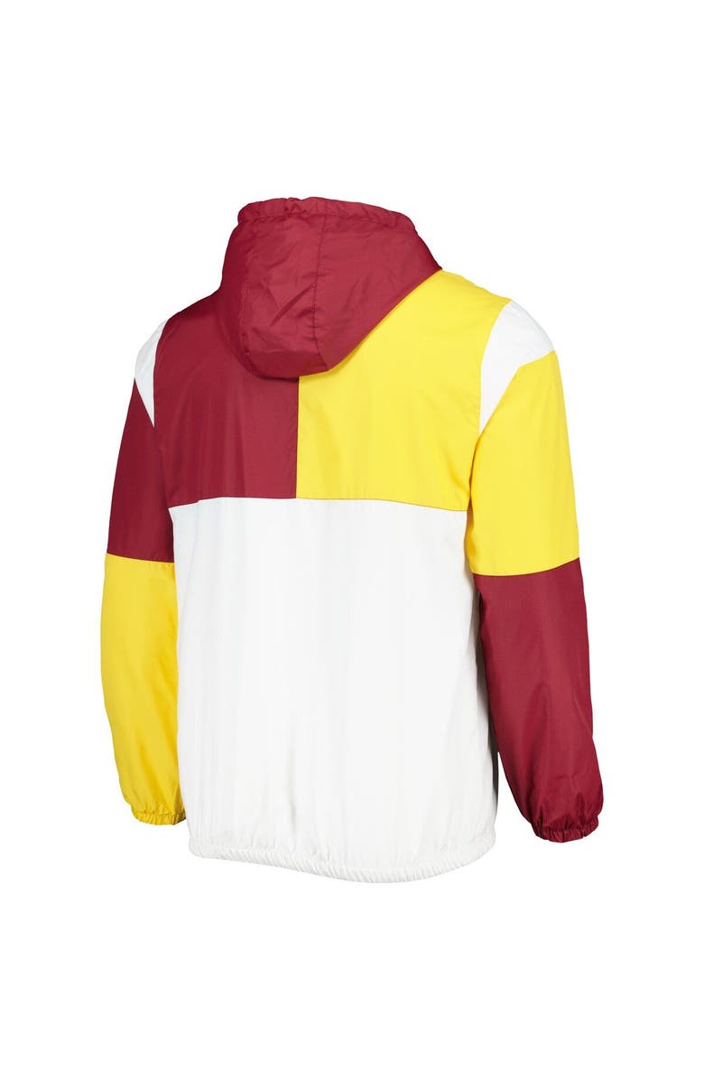 G-III SPORTS BY CARL BANKS Men's G-III Sports by Carl Banks White/Maroon Arizona State Sun Devils Fair Catch Half-Zip Anorak Jacket, Alternate, color, 