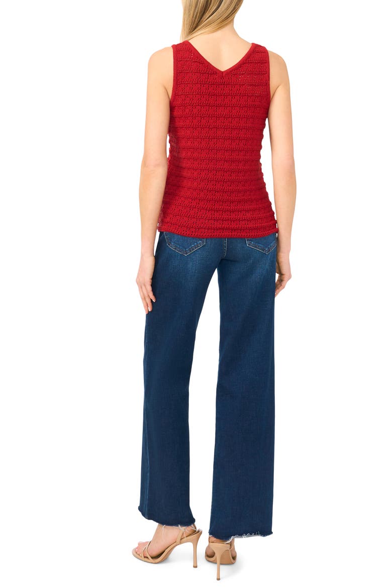 Openwork Sleeveless Sweater, Alternate, color, LAVA FALLS