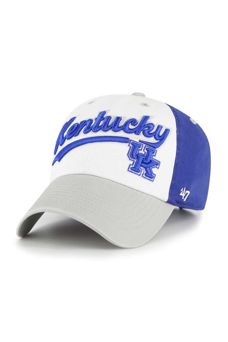 Youth '47  White Kentucky Wildcats Scooter Clean Up Adjustable Hat, Main, color, White