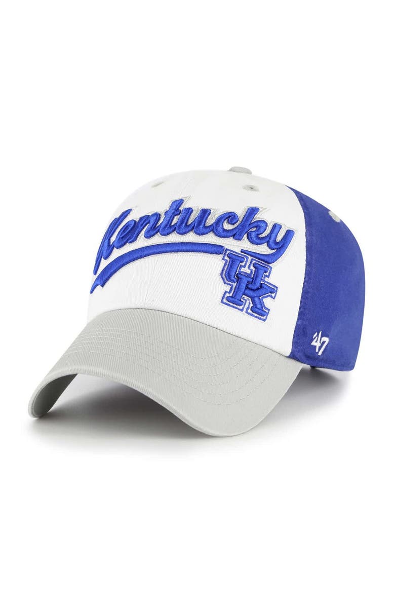 '47 Youth '47 White Kentucky Wildcats Scooter Clean Up Adjustable Hat, Main, color, White