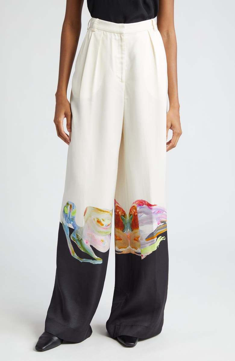 ALEMAIS Jedda Crepe Wide Leg Pants, Main, color, 