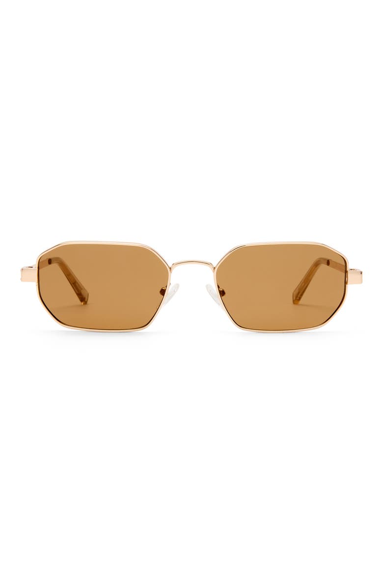 Mythic 57mm Square Sunglasses, Main, color, GOLD / LIGHT BROWN MONO