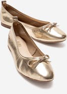 Forever & Always Shoes Florence Leather Ballerina Flats