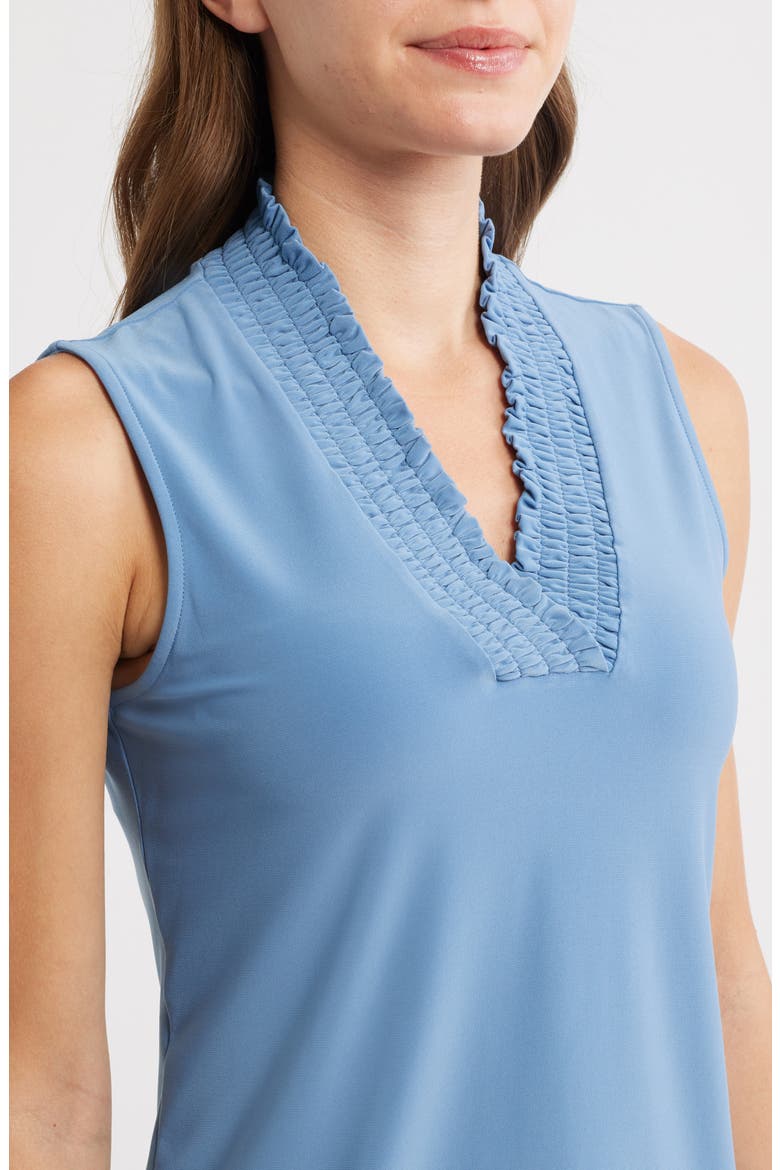 Smocked Neck Tank, Alternate, color, DUTCH BLUE