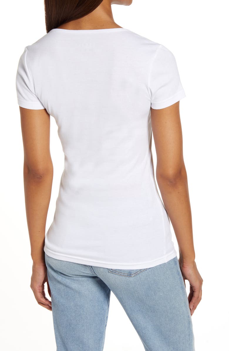 Caslon<sup>®</sup> Short Sleeve Scoop Neck Tee, Alternate, color, 