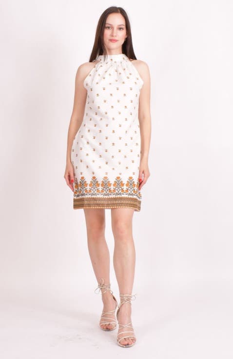 Hazie Halter Cotton Mini Dress