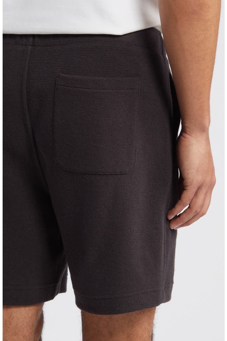 Bouclé Pull-On Shorts, Alternate, color, SOFT BLACK