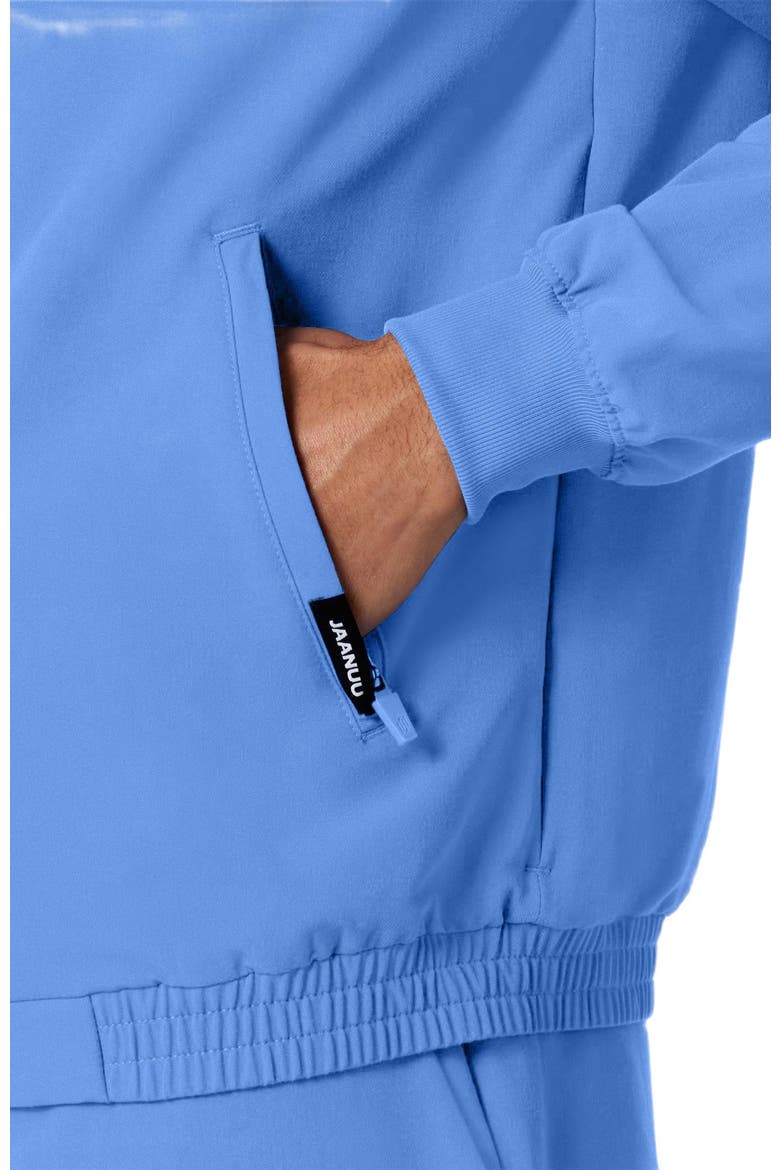 Wolfe Men's 6-Pocket Classic Scrub Jacket, Alternate, color, Ceil Blue