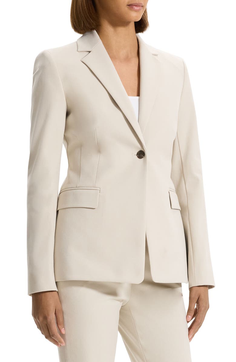 Theory Bistre Sculpt One-Button Blazer, Alternate, color, New Sand