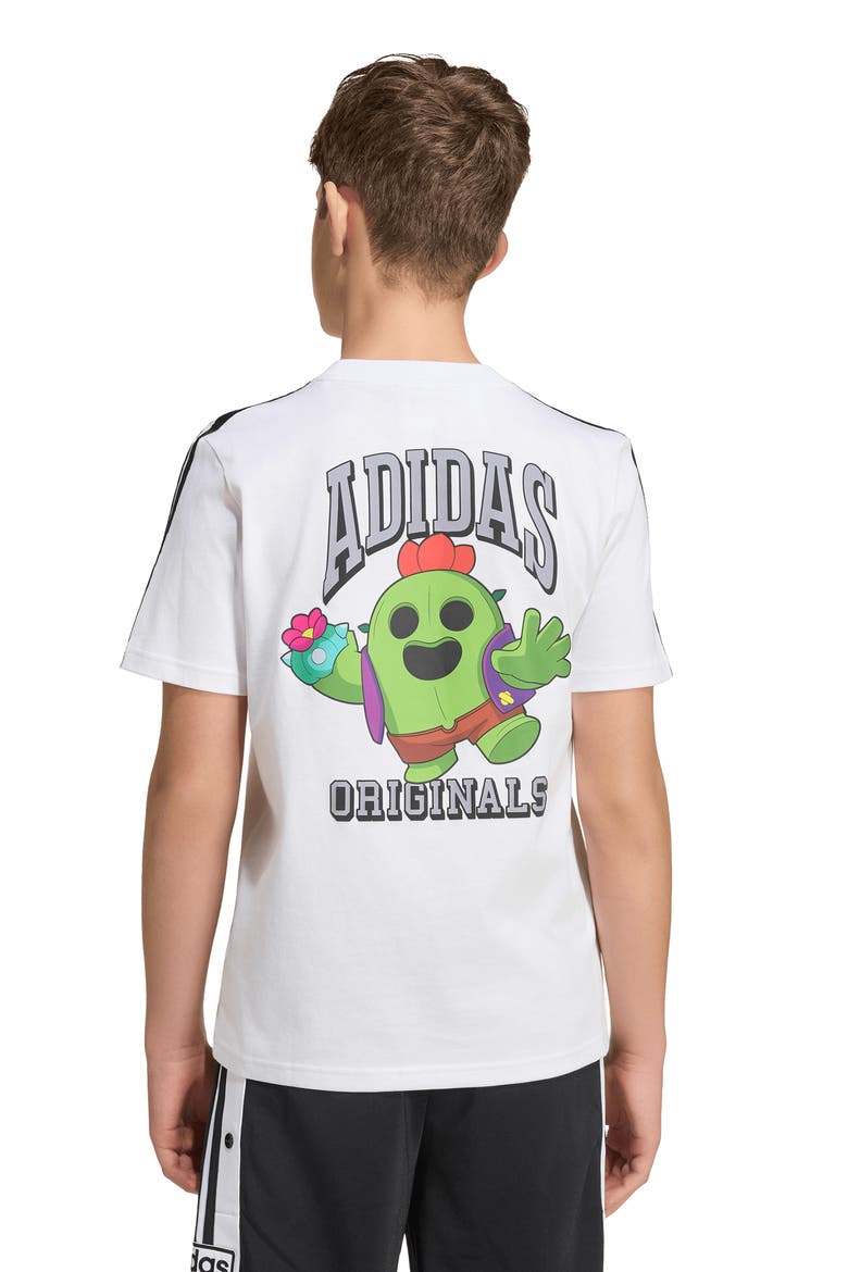 x Brawl Stars Cotton Graphic T-Shirt, Alternate, color, WHITE/ GREY TWO