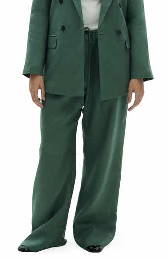 MANGO Musgo Linen Drawstring Pants