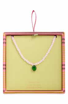 Oval Pendant Bead Necklace