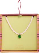 Leith Oval Pendant Bead Necklace