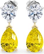 HauteCarat Lab Grown Diamond Drop Earrings