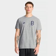 Nike Men's Nike Heather Gray Brooklyn Dodgers Cooperstown 2-Hit T-Shirt