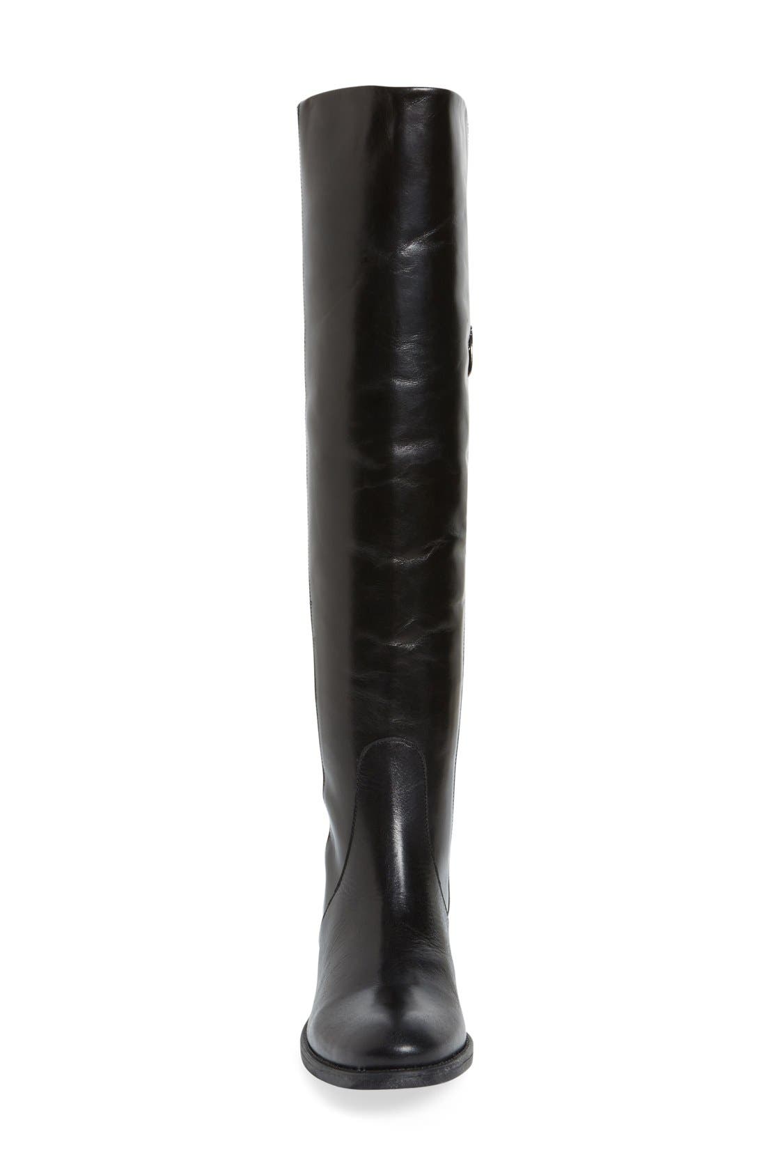 Toni Pons 'Tallin' Over-The-Knee Riding Boot, Alternate, color, Black Leather