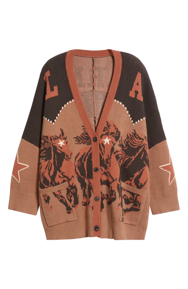 Dressed in Lala Wild Mustang Oversize Cardigan, Alternate, color,
