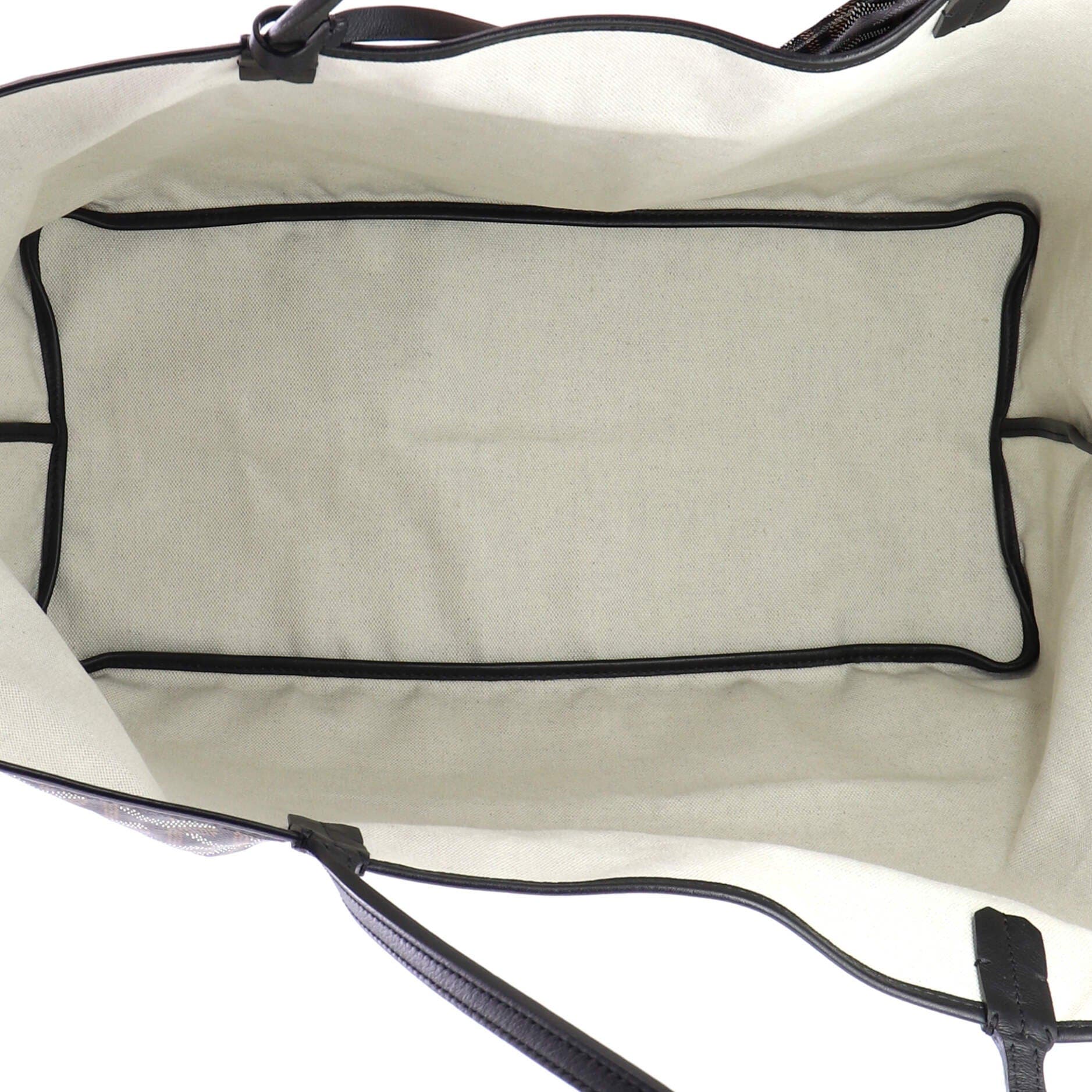 Pre-Owned Goyard Saint Louis Tote Coated Canvas GM, Alternate, color, Black