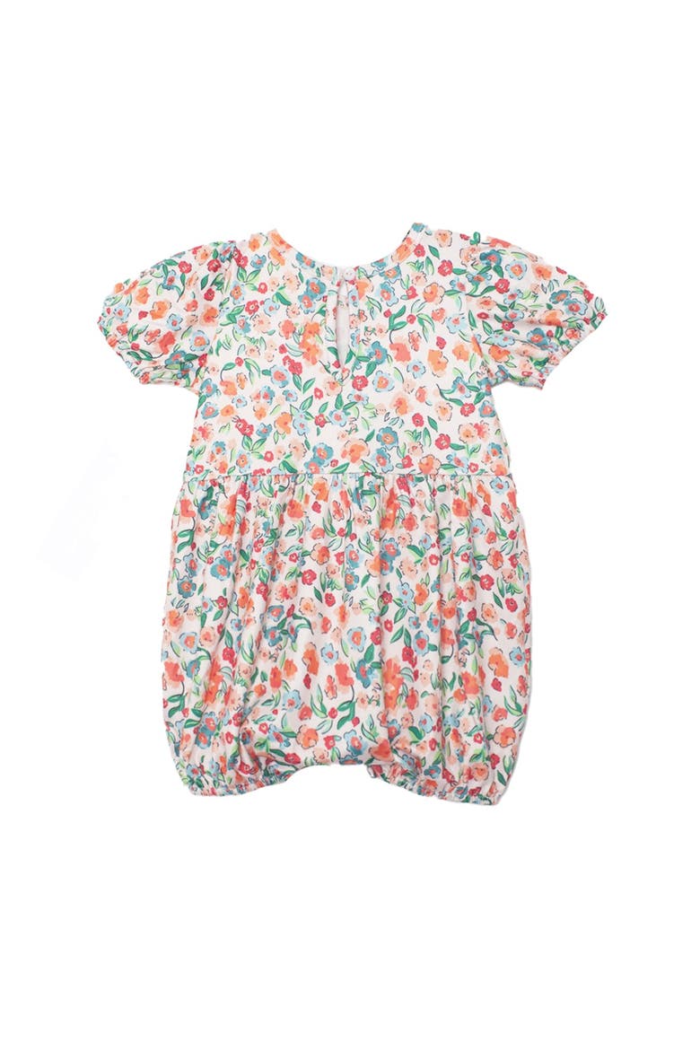 Florentine Short Gathered Sleeve Romper, Alternate, color, Orange