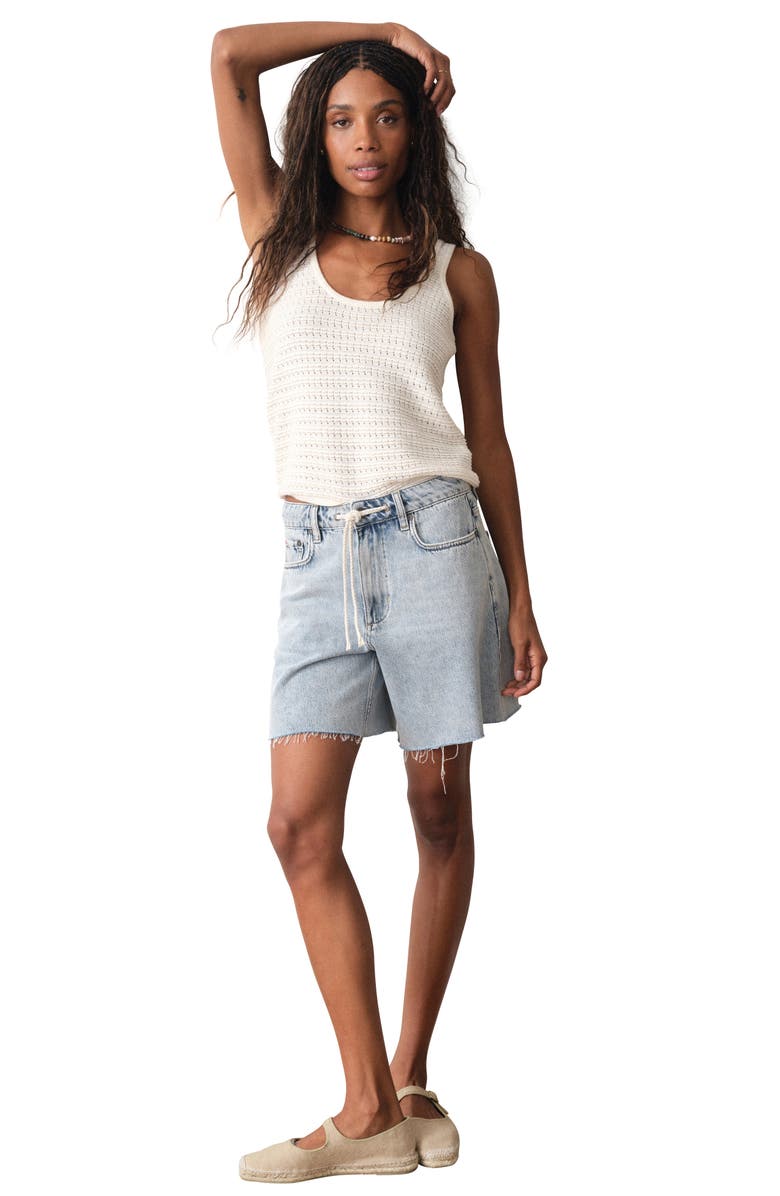 Marine Layer Siena Cotton Sweater Tank, Alternate, color, Antique White