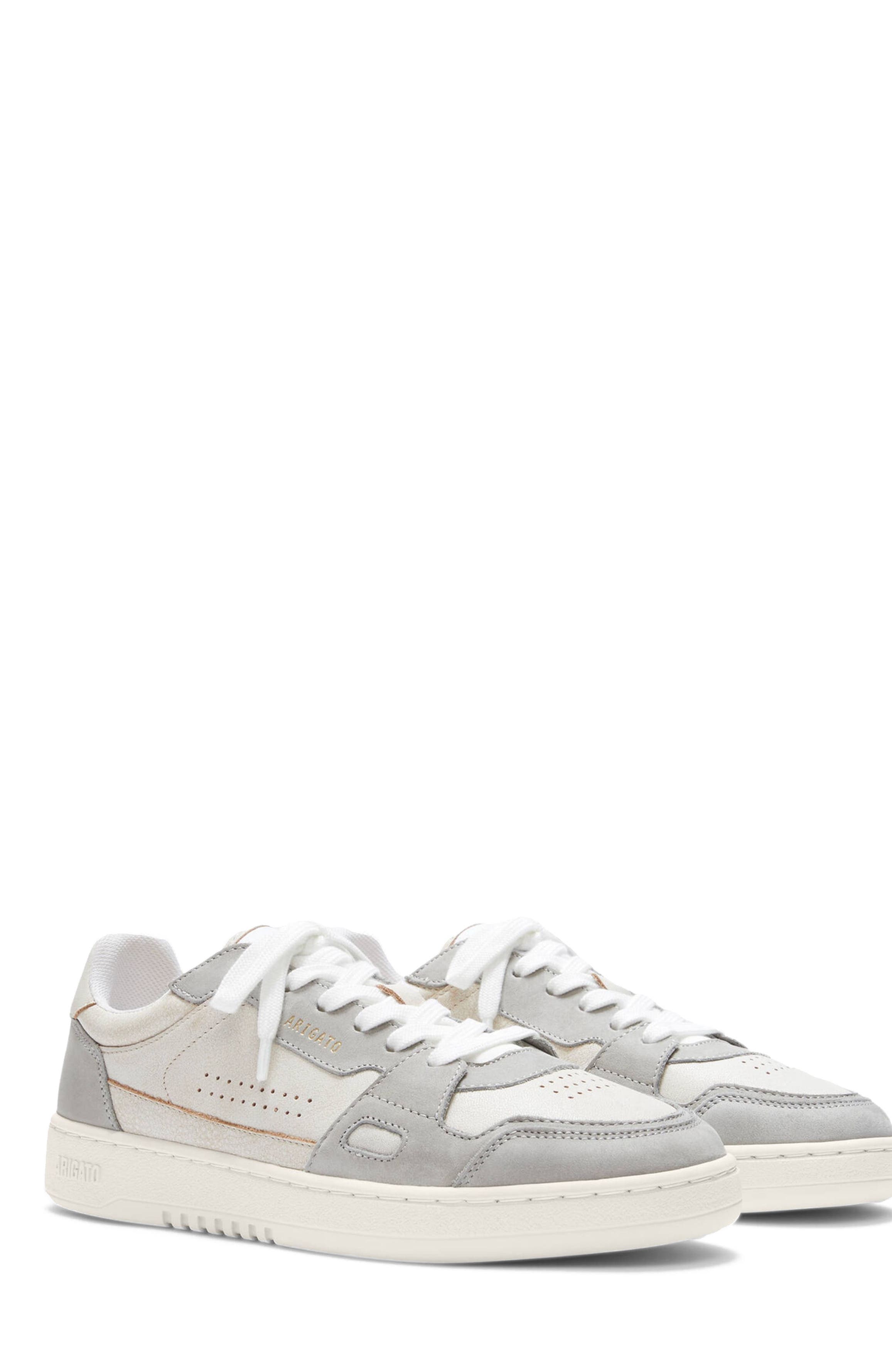 Axel Arigato Dice Lo Cracked Leather Sneaker, Alternate, color, Beige/Light Grey