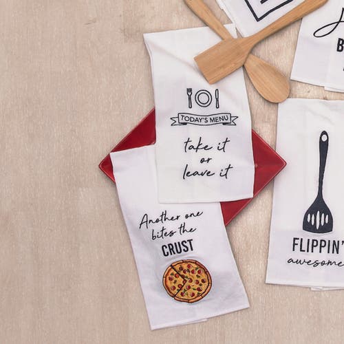 C & F Home C&f Home Bites The Crust Kitchen And Bathroom Embroidered Hand Towel In Multi