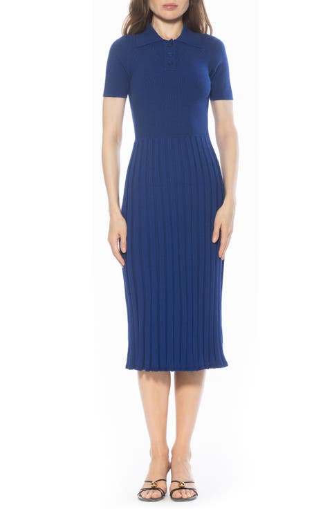 Lanie Collared Knit Midi Dress
