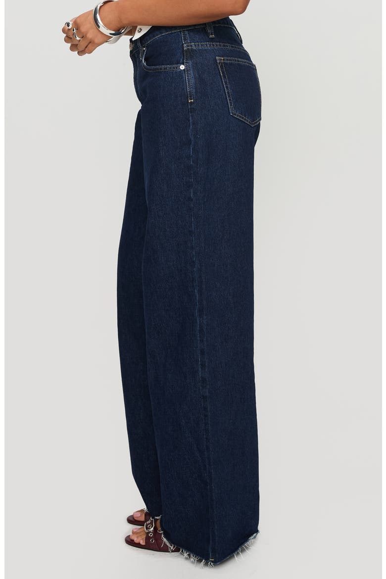 Darla Raw Hem Low Rise Straight Leg Jeans, Alternate, color, DARK WASH