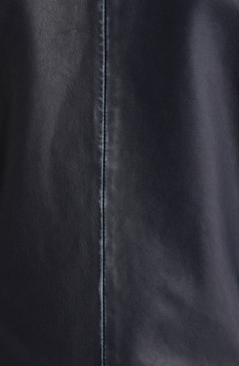 John Varvatos Nicholas Burnished Sheepskin Leather Jacket, Alternate, color, Deep Blue