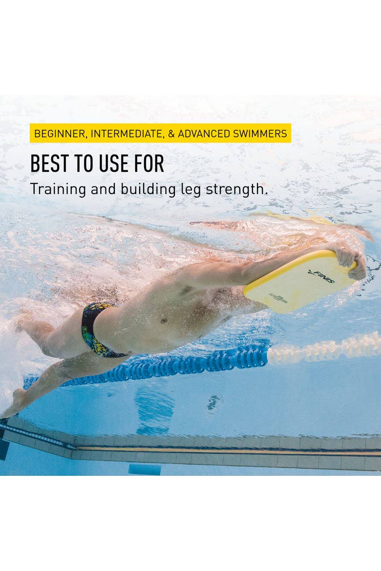 Foam Kickboard for Swim Training Builds Leg Strength Soft EVA Foam Comfortable Grip, Alternate, color, lemon Yellow
