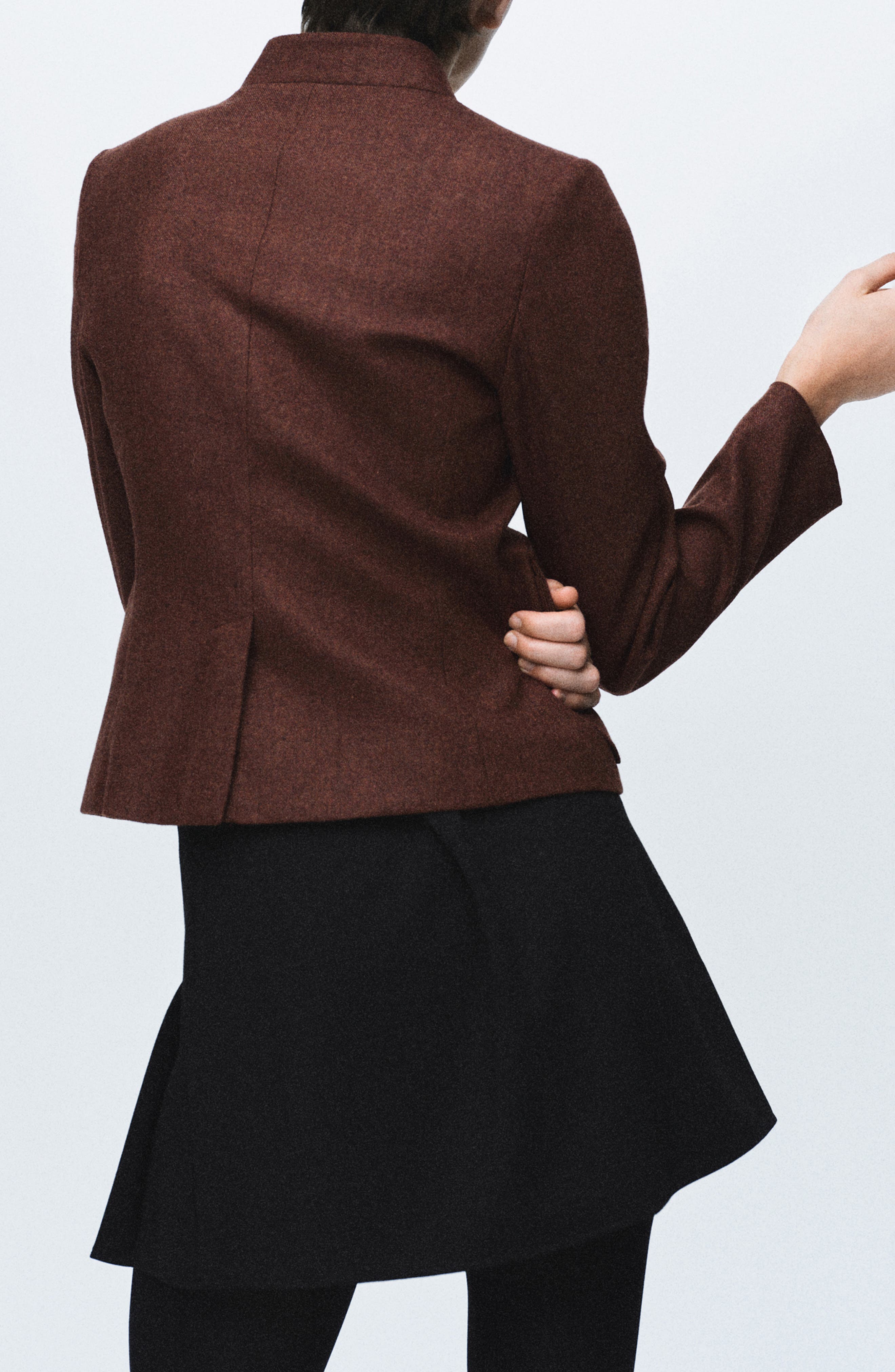 Band Collar Wool Jacket - image 2