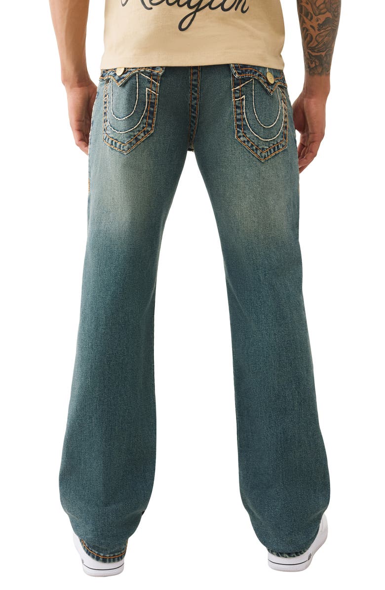 True Religion Ricky Super T Flap Straight Jeans, Alternate, color, 