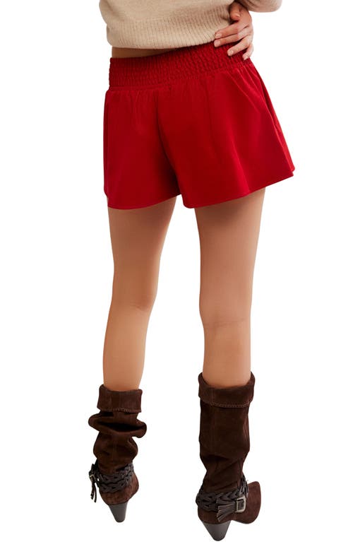 Free People Paradise Found Faux Suede Skort In Red