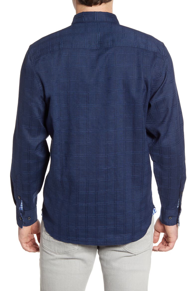 Costa Capri Classic Fit Linen Blend Button-Up Shirt, Alternate, color, OCEAN DEEP