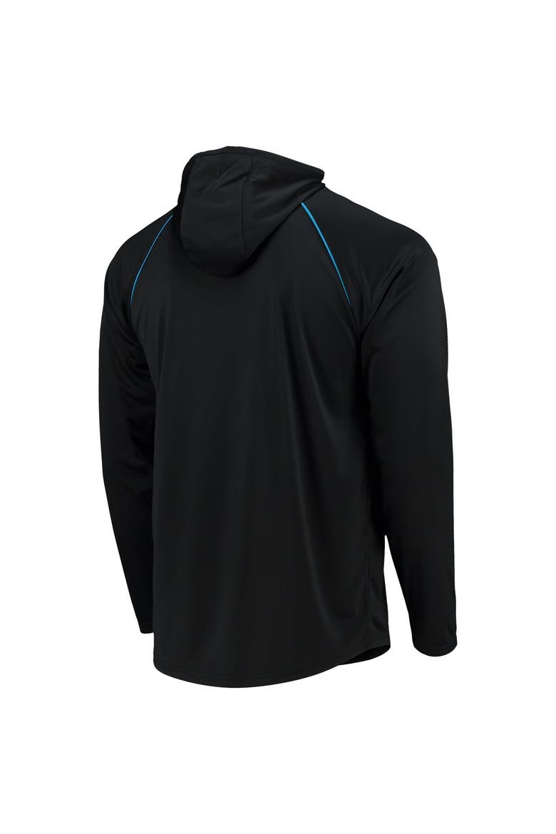 Men's Starter Black Carolina Panthers Raglan Long Sleeve Hoodie T-Shirt, Alternate, color, Black