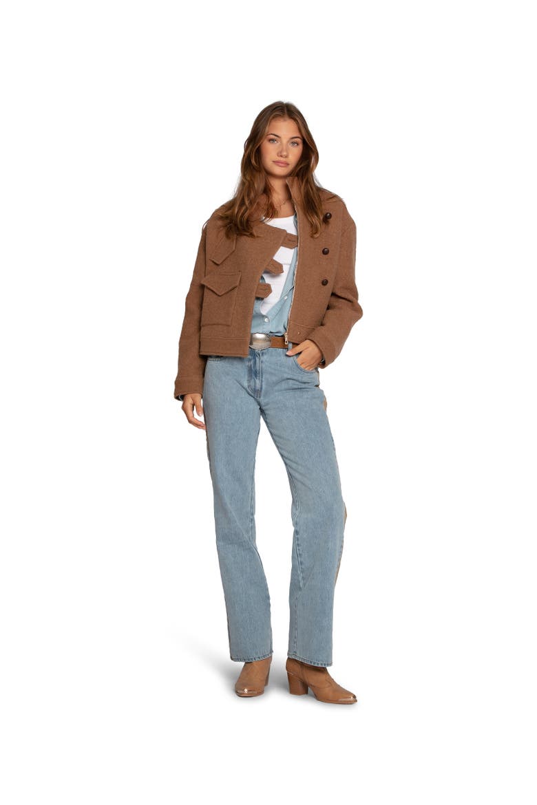 Rebel Mid Rise Side Stripe Denim Jeans, Main, color, Blue