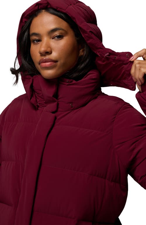 Columbia Amaze Water Repellent 650 Fill Power Down Puffer Coat In Burgundy