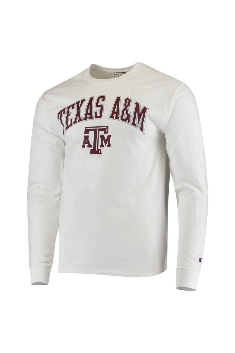 Men's Champion White Texas A&M Aggies Campus Classic Long Sleeve T-Shirt, Alternate, color, White
