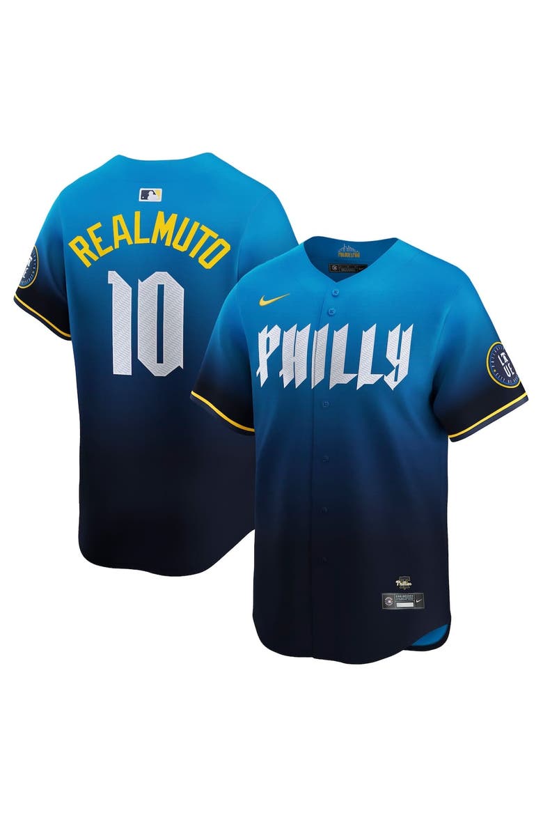 Men's Nike J.T. Realmuto Navy Philadelphia Phillies City Connect Limited Jersey, Alternate, color, Navy