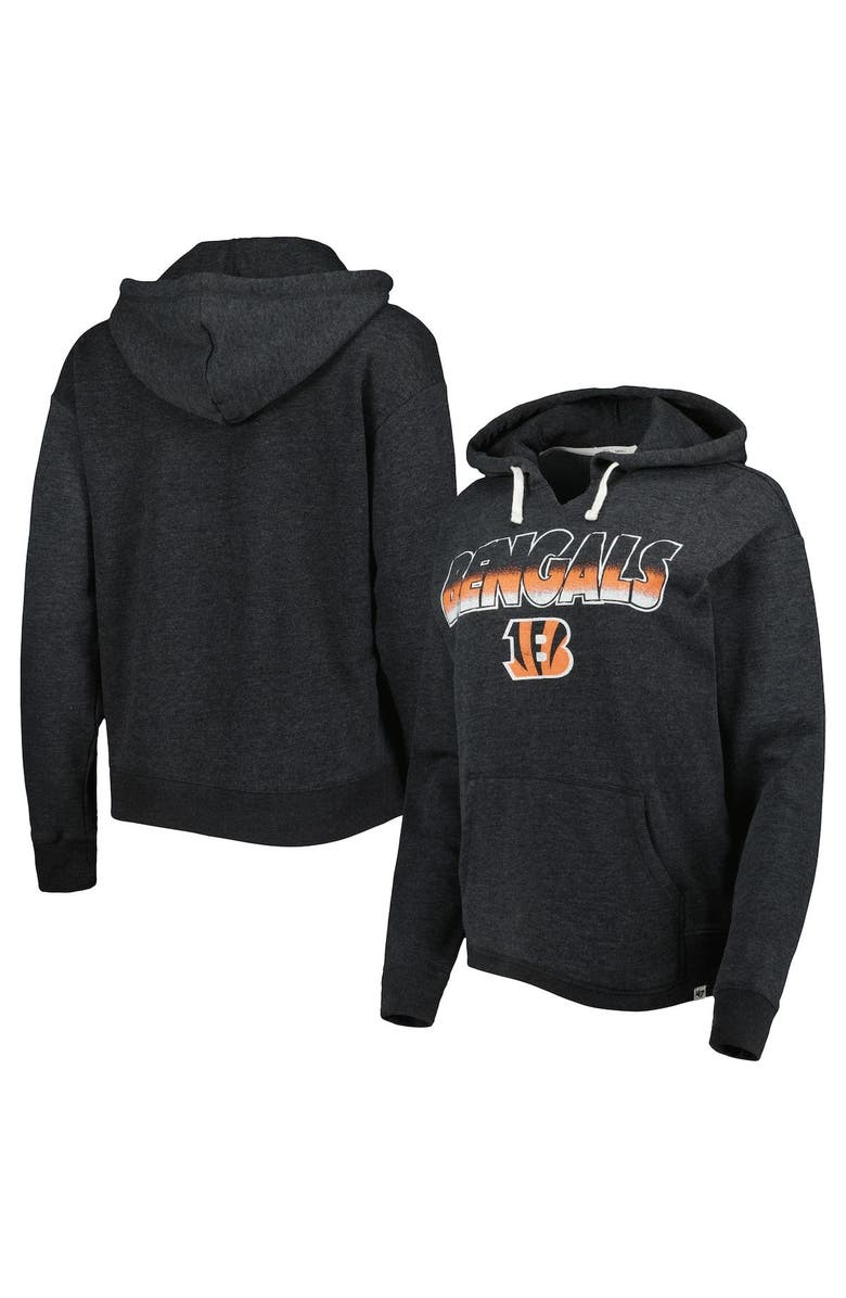 '47 Women's '47 Black Cincinnati Bengals Color Rise Kennedy Pullover Hoodie, Main, color, Black