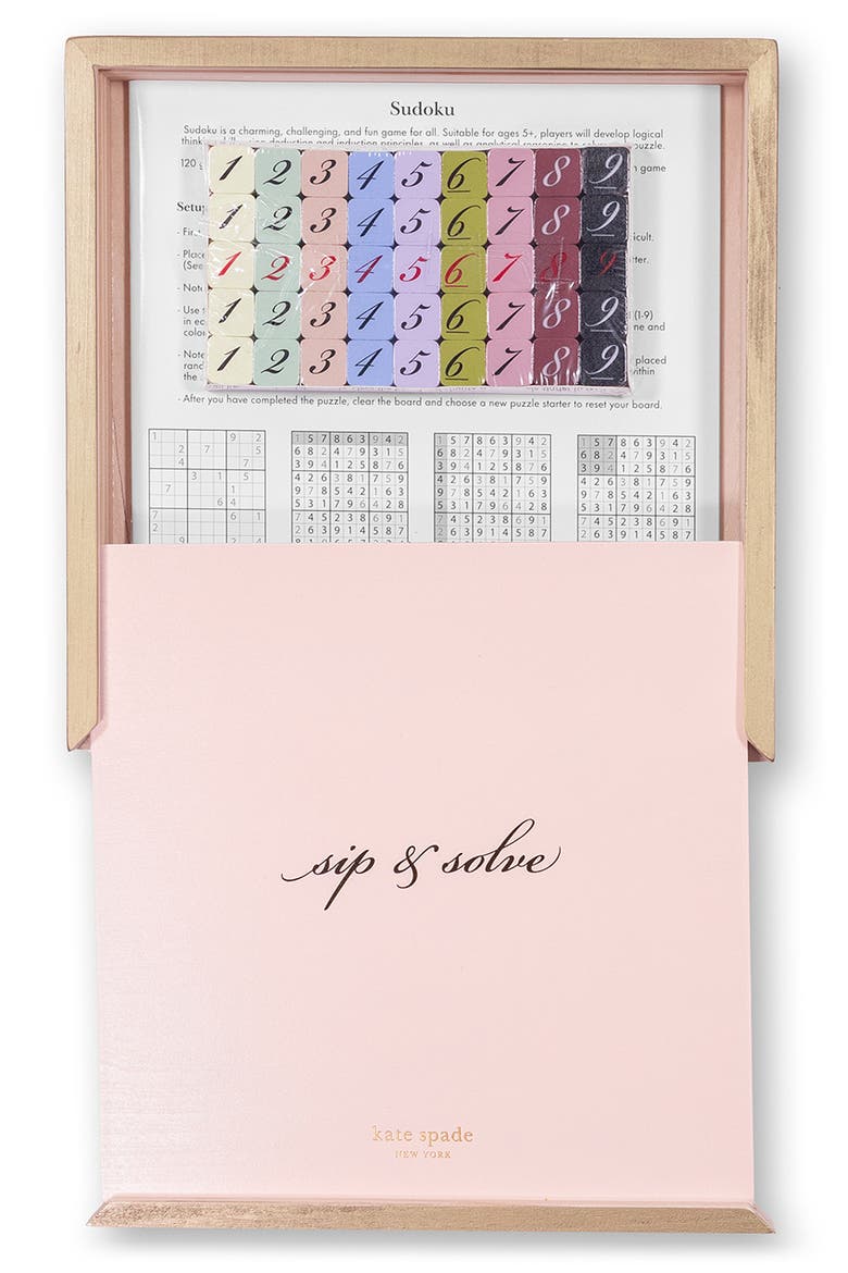 Sip & Style Sudoku Set, Alternate, color, BLUSH